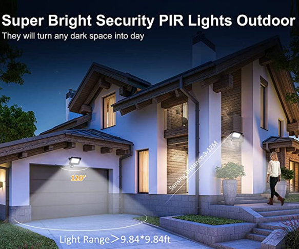 Outdoor motion detection lighting