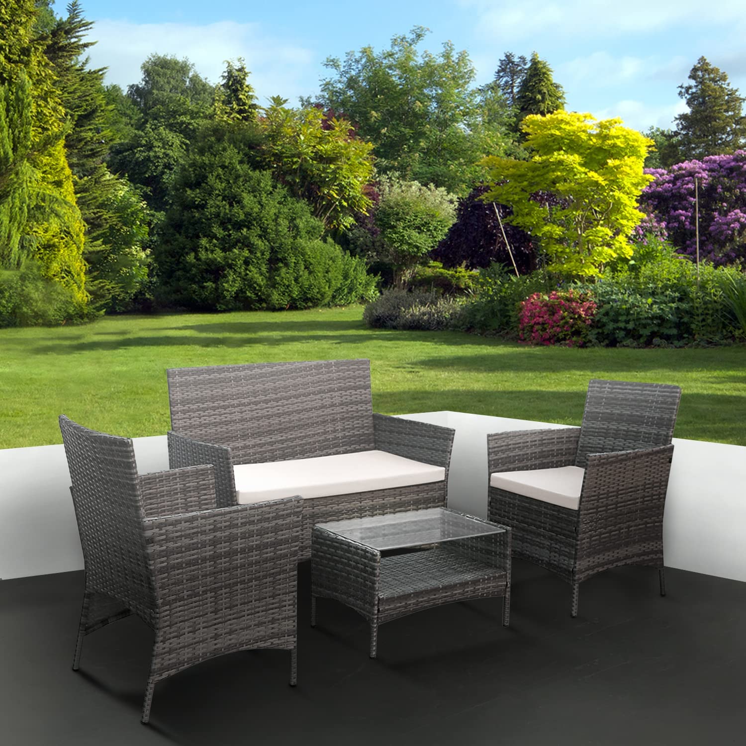 Stylish 4 Piece Rattan Garden Furniture Set West Midlands